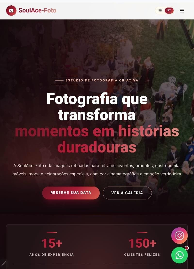 Site para fotografia